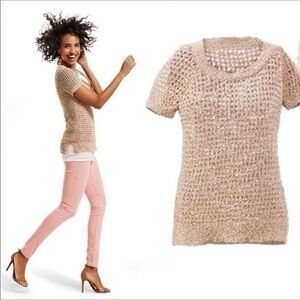 CABI Sorbet pullover short sleeve sweater top